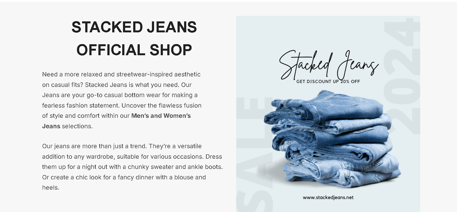 Jeans Styles Available on Stackedjeans.net